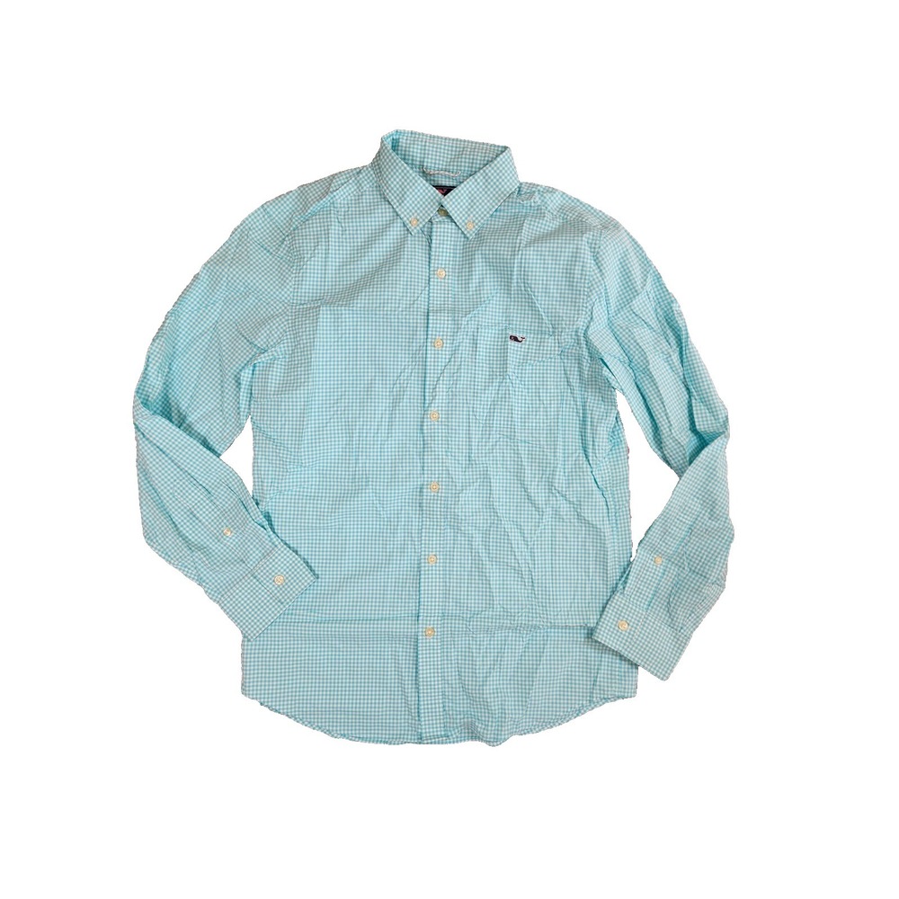 Vineyard Vines Performance Classic Fit Tucker Shirt Men's Medium Blue Gingham